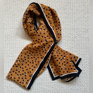 H&M | Mustard Dot Print Scarf | Black Border | Statement Piece